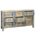Comoda grande estilo oriental madera de pino decapado en azul mdmhogar