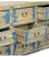 Comoda grande estilo oriental madera de pino decapado en azul mdmhogar