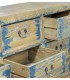 Comoda grande estilo oriental madera de pino decapado en azul mdmhogar