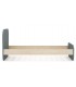 Cama individual madera de pino natural mdf lacado en gris mdmhogar