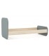 Cama individual madera de pino natural mdf lacado en gris mdmhogar