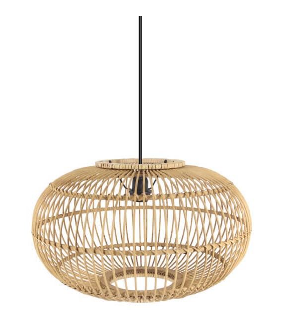 Lámpara de techo techos altos ratán natural estilo oriental mdmhogar