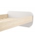 Cama individual madera de pino natural y mdf lacado en blanco mdmhogar