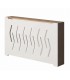 Cubre radiador mediano madera mdf imitación roble frente color blanco mdmhogar