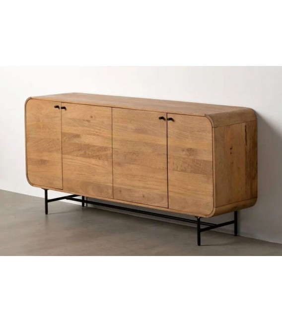 Aparador madera mango metal negro estilo colonial  mdmhogar