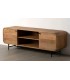 Mueble de TV madera mango metal negro estilo colonial mdmhogar