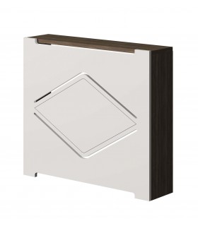 Cubre radiador pequeño rombo madera mdf  frente lacado  mdmhogar