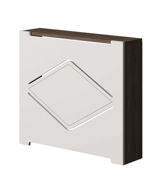 Cubre radiador pequeño rombo madera mdf  frente lacado  mdmhogar