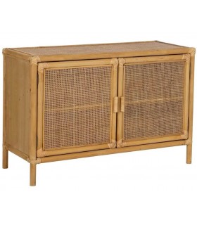 Taquillón con 2 puertas ratán natural trenzado a mano mdmhogar