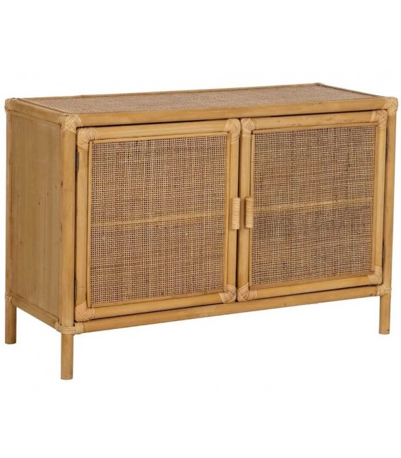 Taquillón con 2 puertas ratán natural trenzado a mano mdmhogar