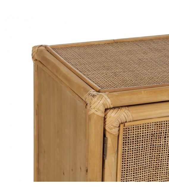 Taquillón con 2 puertas ratán natural trenzado a mano mdmhogar