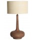 Lámpara de sobremesa grande madera de mango color nogal yute natural mdmhogar