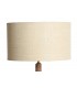 Lámpara de sobremesa grande madera de mango color nogal yute natural mdmhogar