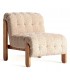 Sillón cómodo de estilo alpino tapizado en boucle de color beige mdmhogar