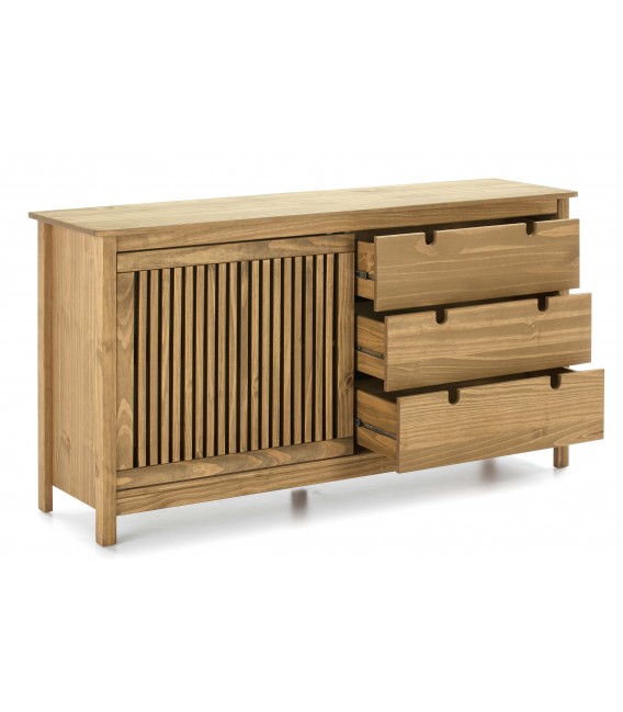 Aparador nuevo rústico realizado en madera maciza pino natural mdmhogar