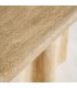 Mesa de comedor grande ovalada travertino natural poro abierto  mdmhogar