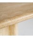 Mesa de comedor grande ovalada travertino natural poro abierto  mdmhogar