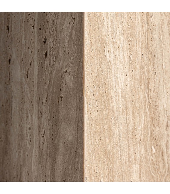 Lámpara de pie grande travertino aplicaciones de bronce boucle blanco mdmhogar