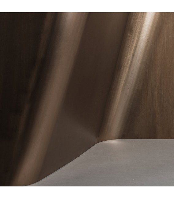 Mesa de comedor grande acero y porcelánico oro y negro, art decó mdmhogar