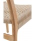 Silla cómoda madera hevea natural respaldo y asiento yute natural mdmhogar