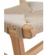Silla cómoda madera hevea natural respaldo y asiento yute natural mdmhogar