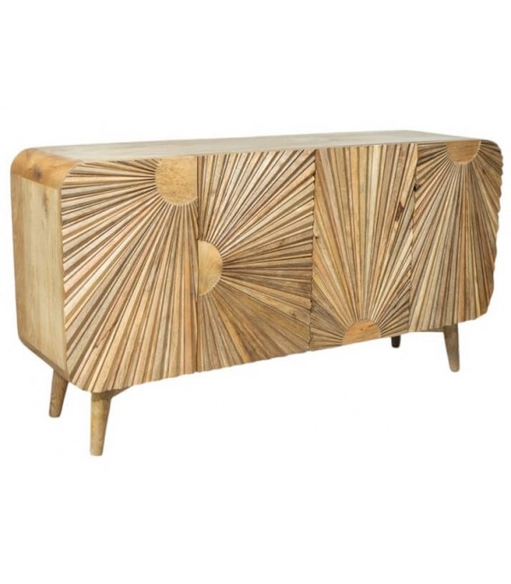 Aparador 4 puertas madera maciza de mango puertas talladas mdmhogar