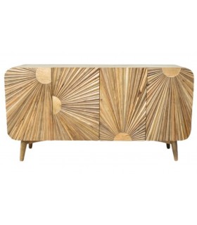 Aparador 4 puertas madera maciza de mango puertas talladas mdmhogar