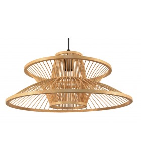 Lámpara de techo bambú natural inspirada en un farol japonés. mdmhogar