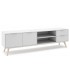 Mueble de TV grande nórdico lacado blanco y madera natural mdmhogar