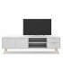 Mueble de TV grande nórdico lacado blanco y madera natural mdmhogar