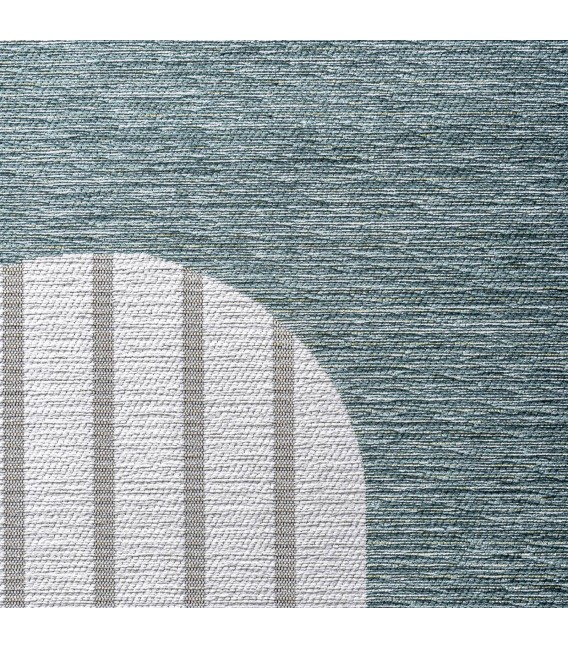 Alfombra grande en tonos de azules y grises de estilo contemporáneo mdmhogar