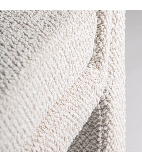 Banco pie de cama grande tela algodón boucle blanco roto mdmhogar