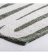 Alfombra rectangular grande en  tonos blancos y verdes mdmhogar
