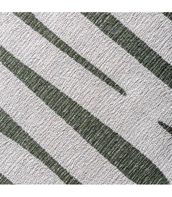 Alfombra rectangular grande en  tonos blancos y verdes mdmhogar