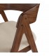 Silla con diseño moderno y de tendencia tapizada en tono beige mdmhogar