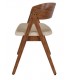 Silla con diseño moderno y de tendencia tapizada en tono beige mdmhogar
