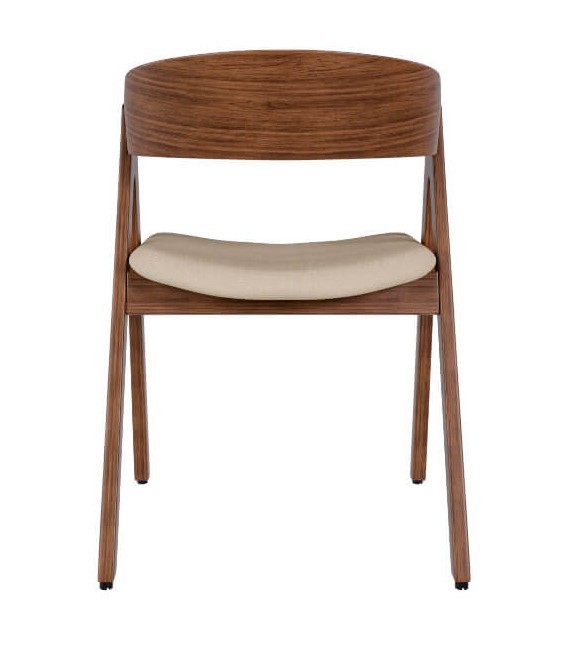 Silla con diseño moderno y de tendencia tapizada en tono beige mdmhogar