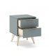 MESITA DE NOCHE PEQUEÑA 40 X 35 X 53 RELIS MADERA NATURAL Y GRIS
