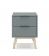 MESITA DE NOCHE PEQUEÑA 40 X 35 X 53 RELIS MADERA NATURAL Y GRIS