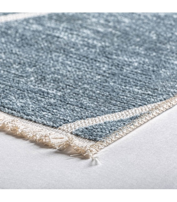 Alfombra grande tonos azules y blancos  de estilo contemporáneo. mdmhogar