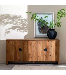 Aparador grande artesanal en madera de pino natural reciclada mdmhogar