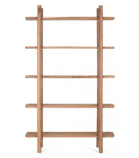 Estantería estilo rústico chic madera de acacia maciza natural mdmhogar