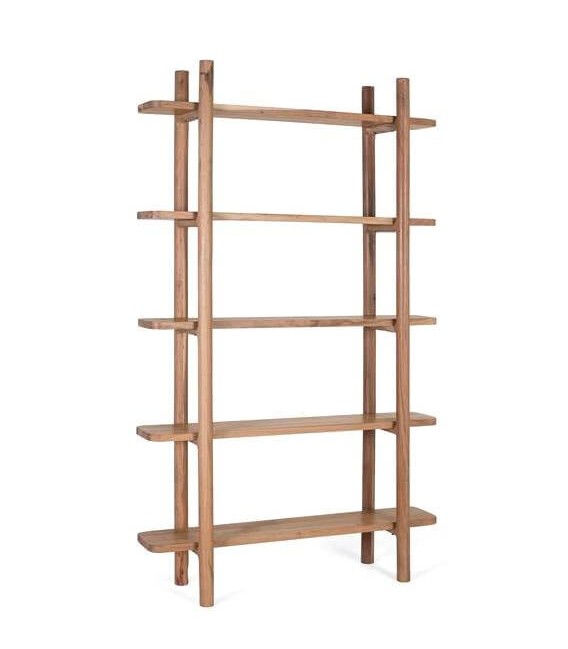 Estantería estilo rústico chic madera de acacia maciza natural mdmhogar