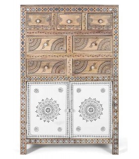 Sinfonier combinado madera maciza detalles pintados a mano mdmhogar