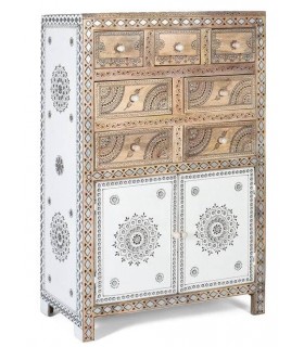 Sinfonier combinado madera maciza detalles pintados a mano mdmhogar