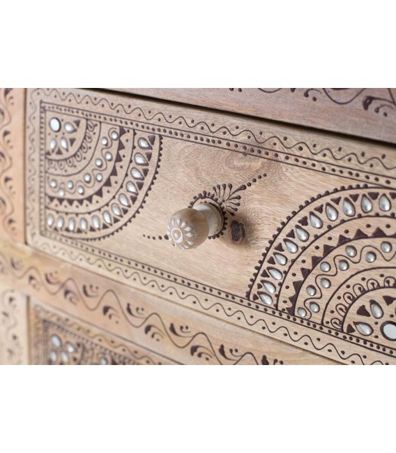 Sinfonier combinado madera maciza detalles pintados a mano mdmhogar