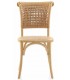 Silla cómoda madera de olmo natural yute trenzado acabado natural. mdmhogar