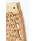 Silla cómoda madera de olmo natural yute trenzado acabado natural. mdmhogar