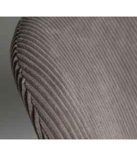 Sillón bajo cómodo de estilo moderno tapizado pana rallada color gris mdmhogar