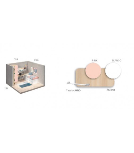 Mueble juvenil según diseño y medidas tienda Tres Cantos